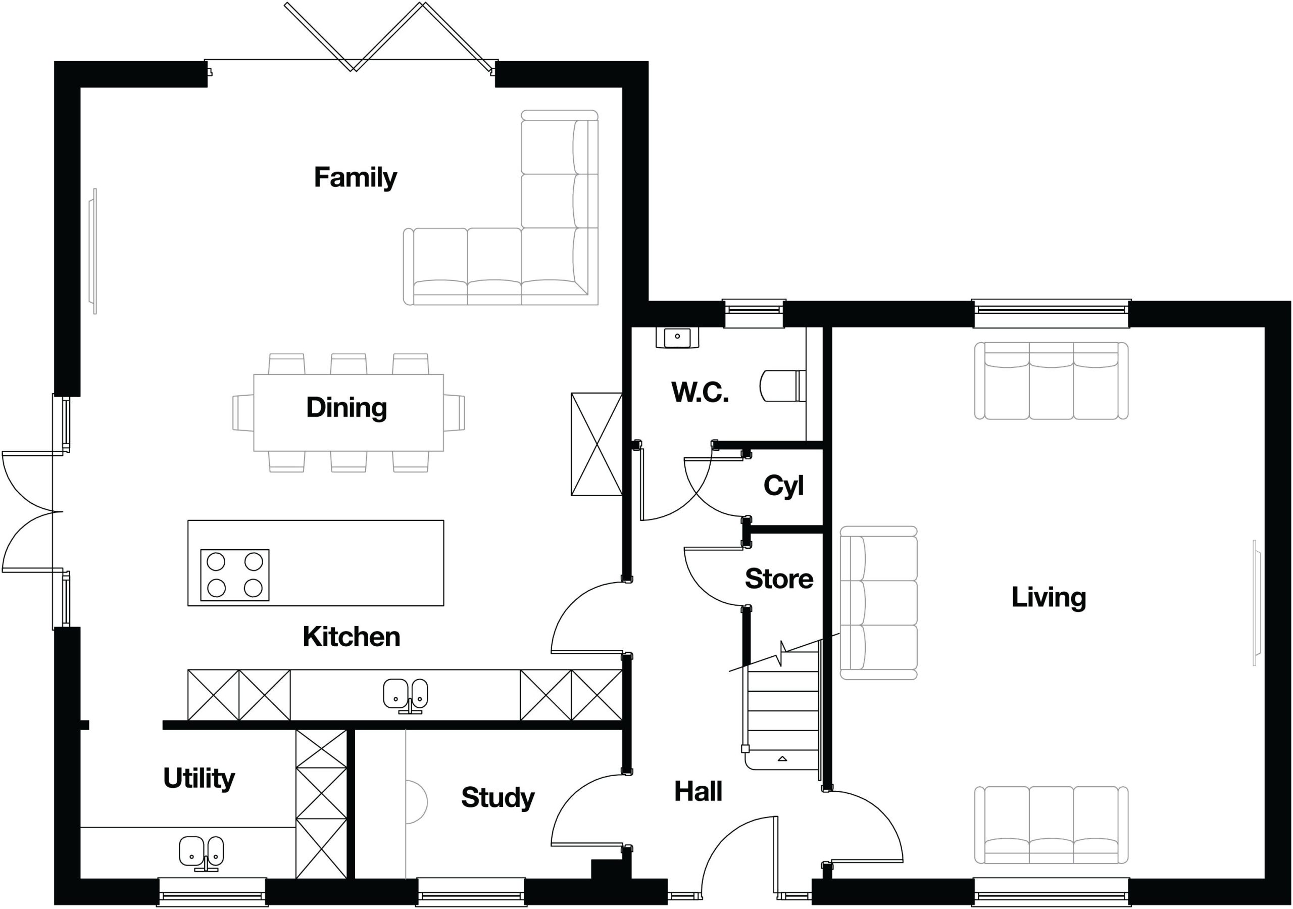 Floorplans for Scythe Barn